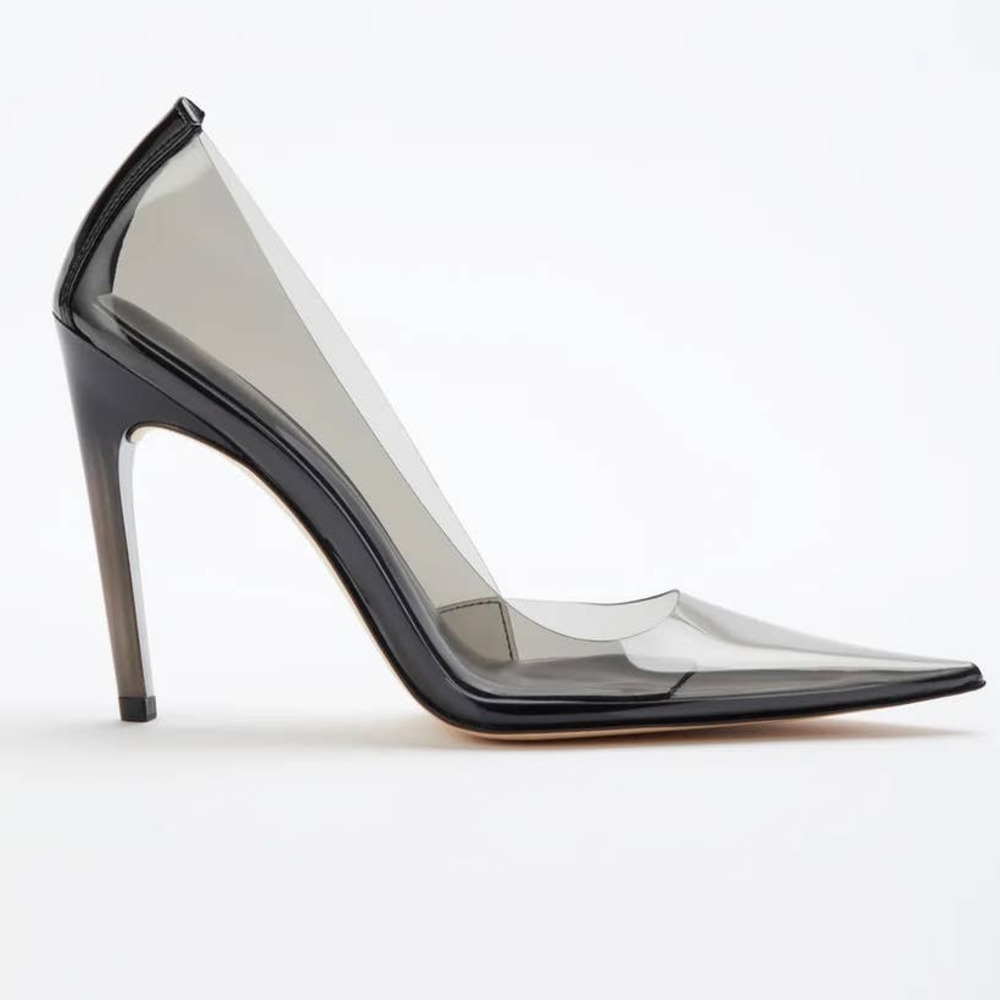 Good American Cinder-F*CKING-RELLA Pump In Light Smoke Size 12 New - Picture 4 of 15